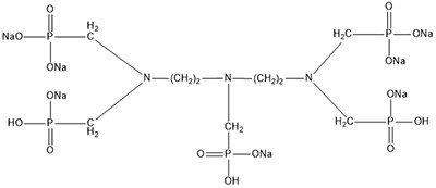 二乙烯三胺五甲叉膦酸七钠（DTPMP·Na7）结构式